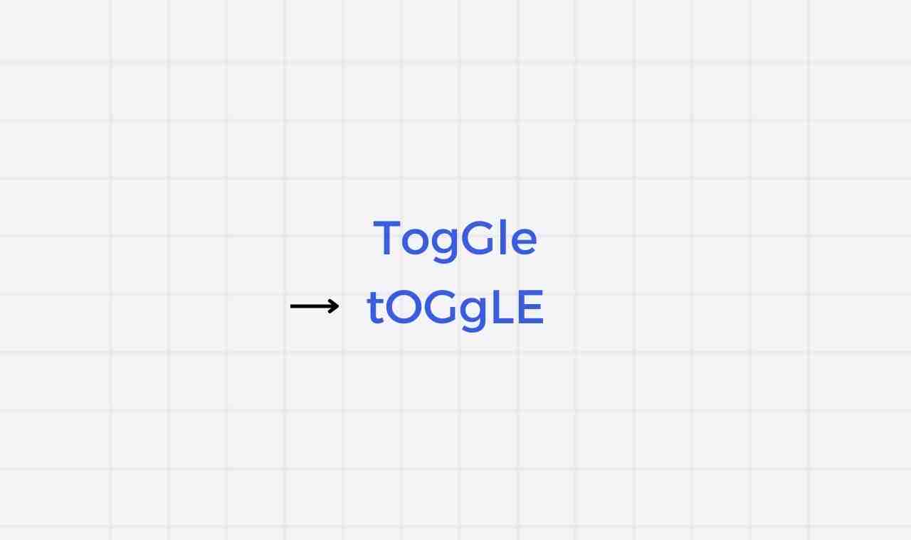 Program to Toggle each character in a string